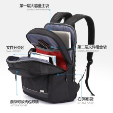 施维茨双肩包男商务散热风扇背包透气电脑旅行包新款休闲学生书包