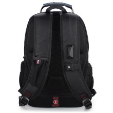 瑞士军刀双肩包15寸电脑包背包17寸USB充电接口运动包 SA-1418